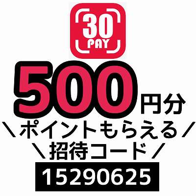 30PAY招待コード「15290625」